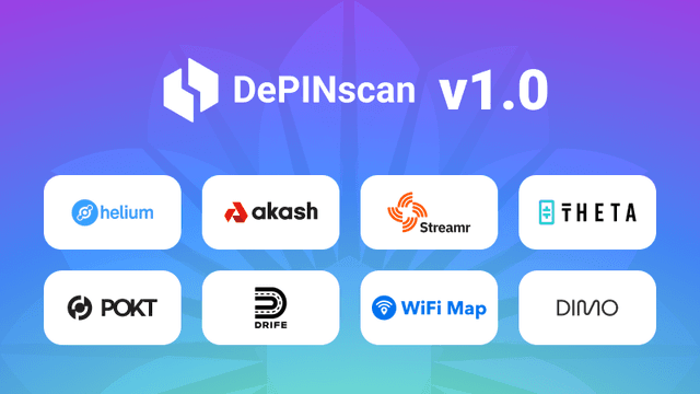 DePINscan 1.0 Launches with Partnership from Helium, Akash, Streamr, Theta, and more