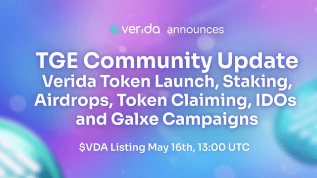 Verida Network Update: Token Launch, Staking, Airdrops, and More