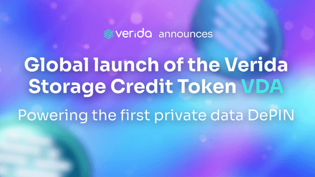Verida Announces Launch of VDA Storage Credit Token