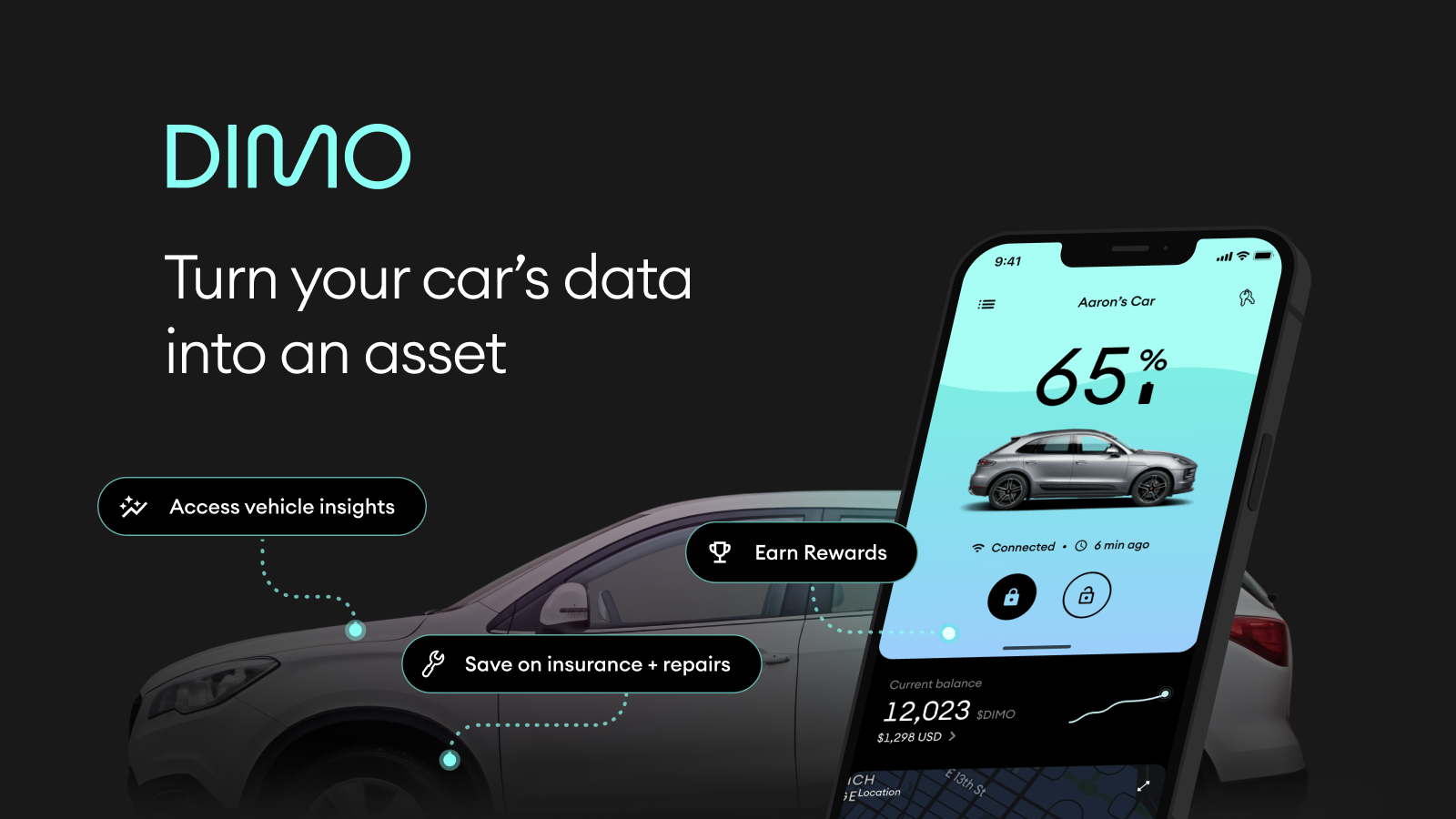 DIMO hero image - turn your car's data into an asset