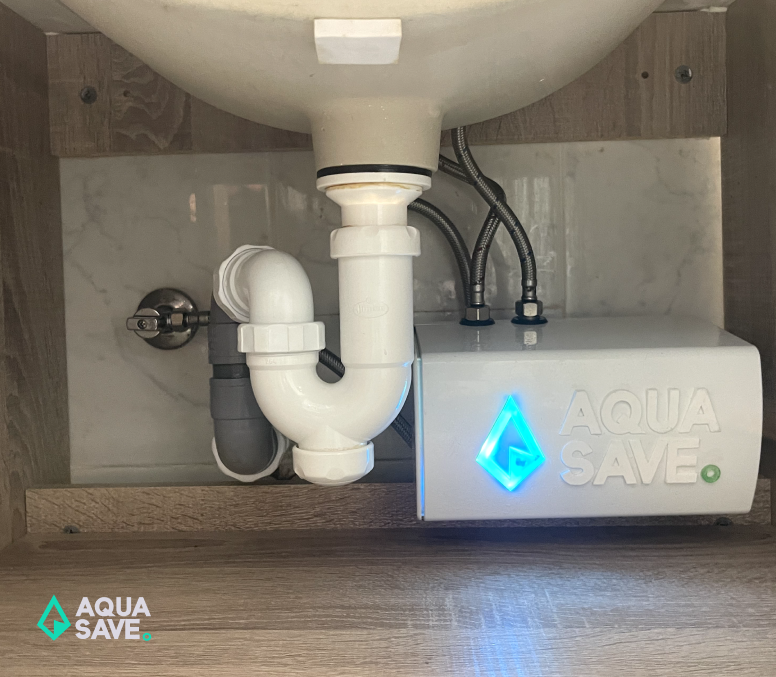 Photo of an AquaBank installed under a sink.