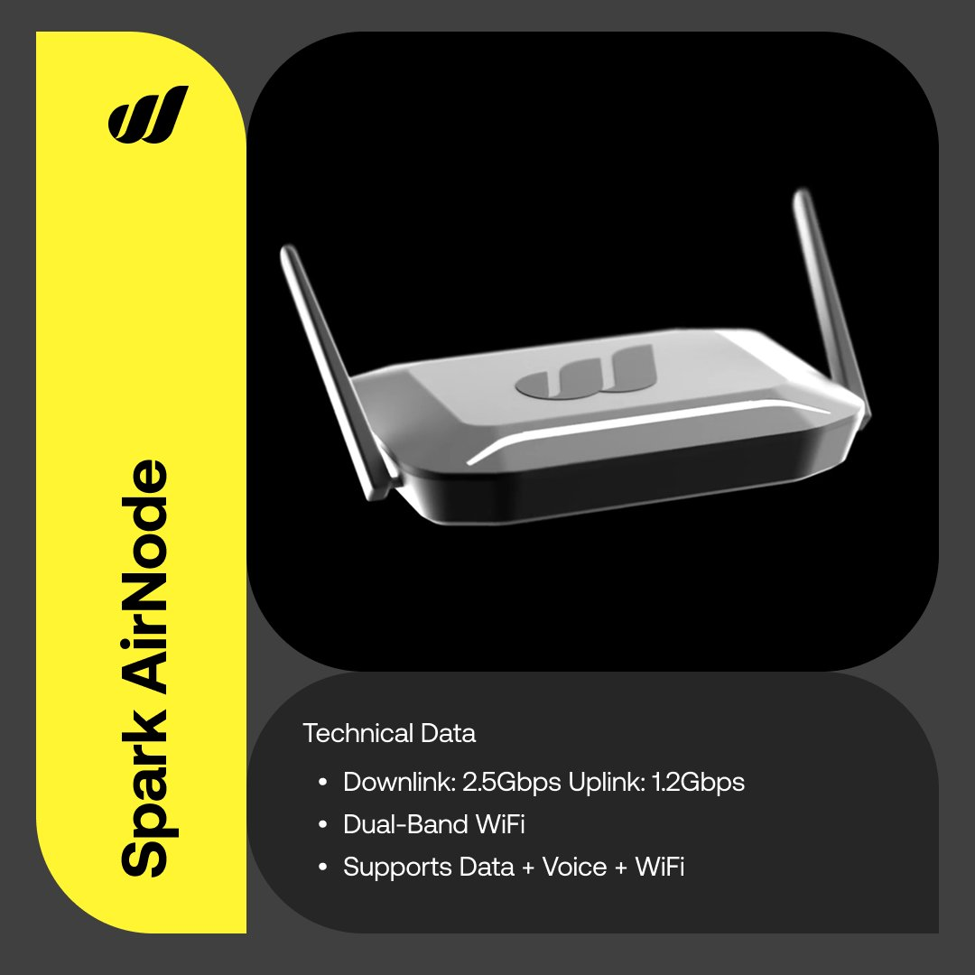 The Spark AirNode by World Mobile, a compact device that delivers WiFi and data connectivity.