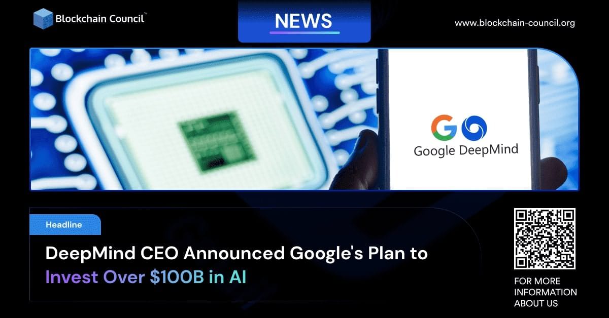 News headline that reads Google’s plan to invest over $100B in AI.